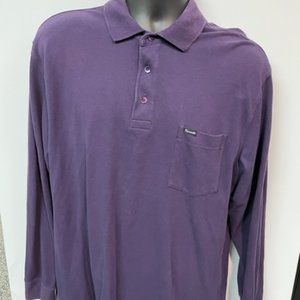 Men's Faconnable Long Sleeve Polo Shirt (Size Large)